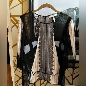 BCBG Maxarzia lace detailed top